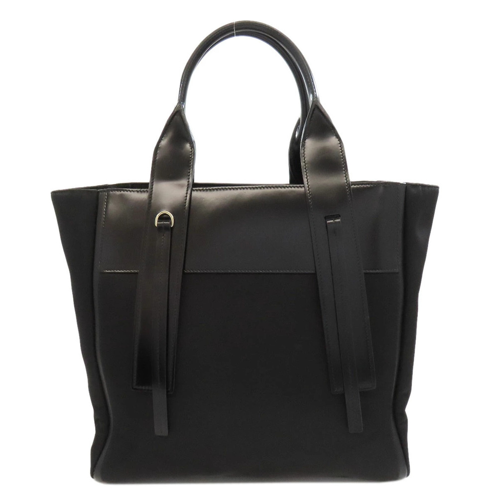 Prada black leather contrasting Bag trim Spazzolato Ouverture